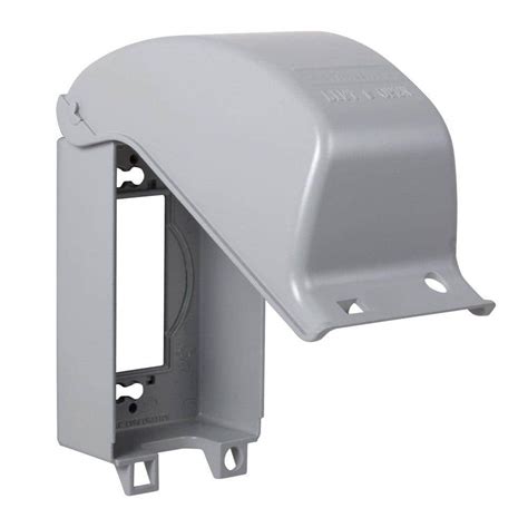 weatherproof electrical box gfci outlet cover vertical gray|exterior gfci outlet with cover.